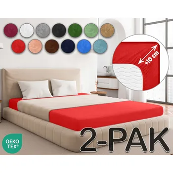 Prostěradlo Sesto Senso přiléhavé prostěradlo s gumičkou FROTTE Červené 160x200 cm