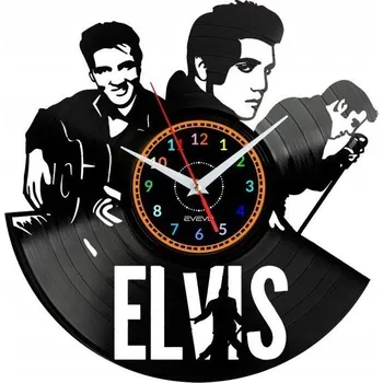 Hodiny ELVIS PRESLEY HODINY NÁSTĚNNÉ DEKORAČNÍ MODERNÍ VINYLOVÁ DESKA