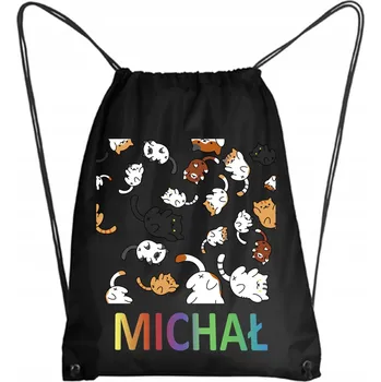 Školní Vak/Batoh na Tělocvik do Školky Školy Kočka Meme Kotě + JMÉNO 2