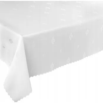 Prostěradlo Obrus odolný proti skvrnám 120x240 Polský výrobek, bílá barva, vzor W23