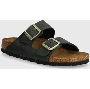 Dámské pantofle Nubukové pantofle Birkenstock Arizona zelená barva, 1028030 78X, EUR 39
