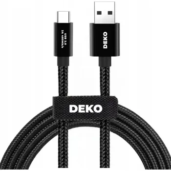 Datový kabel Kabel DEKO USB - USB typ C 0,5 m černý