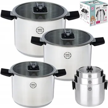 Sada nádobí Sada hrnců MG Home HANDY nerezová ocel 6 ks.