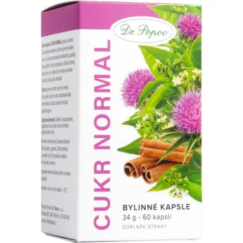 Přírodní produkt Dr. Popov Cukr normal bylinné kapsle 60 cps.