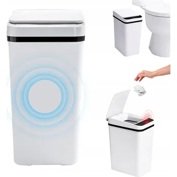 Odpadkový koš BEZDOTYKOVÝ INDUKČNÍ KOŠ NA ODPADKY 12L VODĚODOLNÝ S ABS VÍKEM