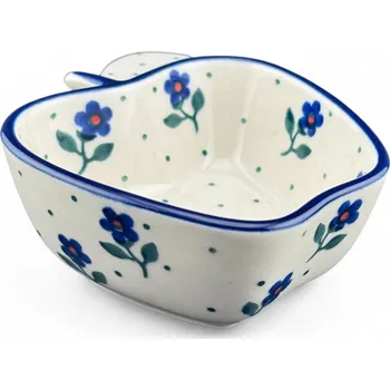 Malá miska jablko Květiny dek. 1663 Keramika Bolesławiec