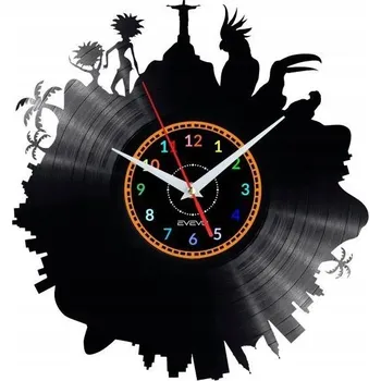 Hodiny RIO DE JANEIRO NÁSTĚNNÉ HODINY DEKORATIVNÍ MODERNÍ VINYLOVÁ DESKA