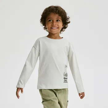 Reserved - Bavlněné tričko s dlouhými rukávy - světle šedá - 093FI-09X - 093FI-09X-80