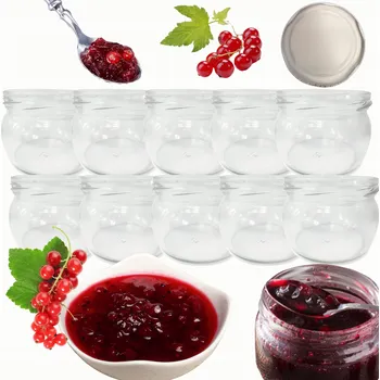 Sklenice Sklenice 260 Ml na džemy, džemy, koření, houby, 10 ks, víčko 82 mm PZH