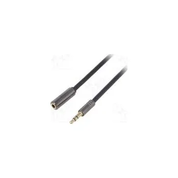 Audio kabel Kabel zlacený 2m černá stereo Vlastnosti tienený