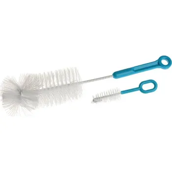 Akuku Kartáč na láhev a dudlík Modrý