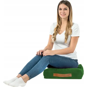 Taburet Kvadratický polštář PLUSZOVÝ taburet křeslo PERLOVÁ