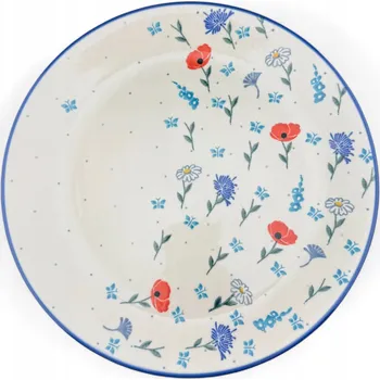 Talíř Talíř mělký jídelní 25 cm Louka dek. 2883 Keramika Bolesławiec