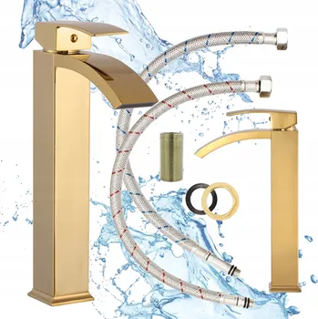 Vodovodní baterie Stojánková umyvadlová baterie Granitan KASKADA zlatá