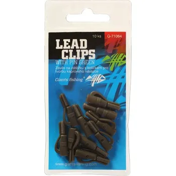 Giants Fishing Závěs na zátěžku Lead clips with pin Green