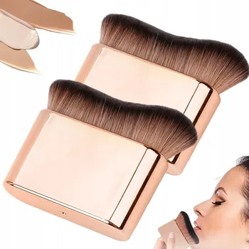 Kosmetický štětec 2x JEDNOTNÝ ŠTĚTEC NA MAKE-UP, HUSTÝ A MĚKKÝ