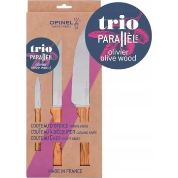 Kuchyňský nůž Sada 3 kuchyňských nožů Opinel Trio Olive