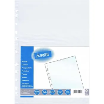 OXFORD Košilky děrované obálky košilka na dokumenty BANTEX A4 100 Ks