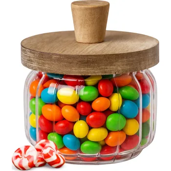 Dóza na potraviny SKLENĚNÁ NÁDOBA NA POTRAVINY PRO SYPKÉ POTRAVINY CUKR, RÝŽOVÉ VLOČKY, SŮL 250 ml