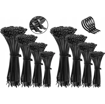 Stahovací páska Upínací pásky, černé stahovací pásky 4,8 mm 800 ks