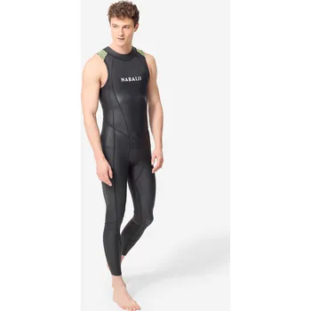 Neoprenový oblek DECATHLON Pánský neopren LongJohn OWS 500 2/2 mm 40 ZELENÁ|ČERNÁ