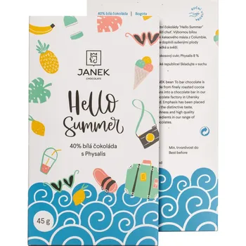 Čokoláda Bean to bar - Hello summer 40% bílá čokoláda s Physalis