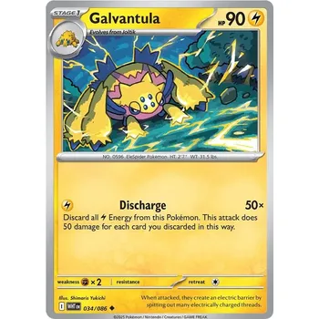Sběratelská karetní hra Galvantula 034/086 - White Flare Typ karty: Non-Holo