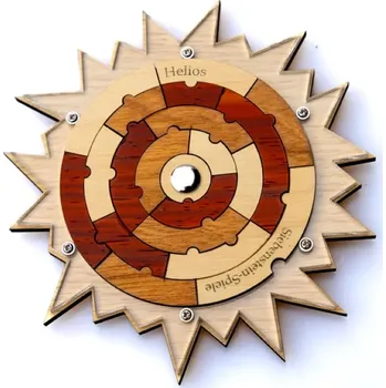 Hlavolam Sluneční kruh – kruhový dřevěný hlavolam