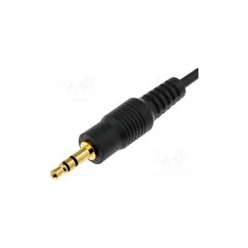 Audio kabel Kabel zlacený Jack 3,5mm 3pin vidlice,vodiče 0,8m černá
