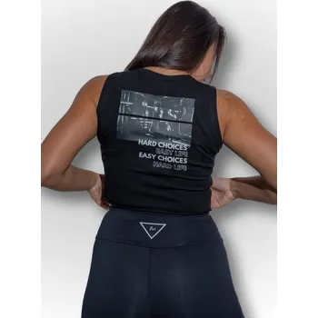 Triangel Tílko Hard Choices Easy Life short Barva: Černá, Velikost: L