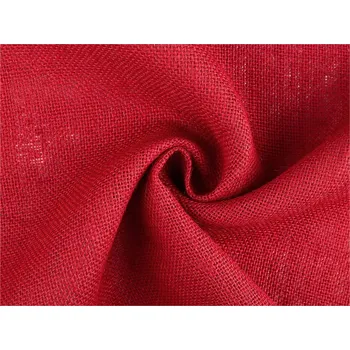 Přírodní lněná tkanina METRÁŽ - 4 červená