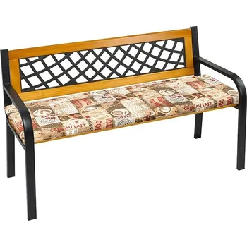 Bellatex Sedák na lavici hladký Káva, 40 x 140 cm, hnědá