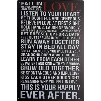 Obraz Plechová cedule Love