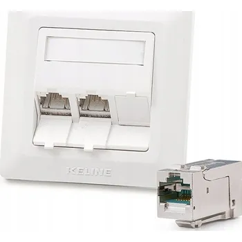 Elektrická zásuvka Internetová zásuvka do zdi Keline bílá