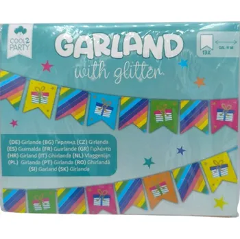 Narozeninová girlanda dekorace se třpytkami 4m Cool2Party