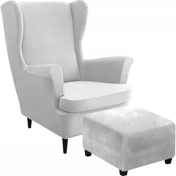 Napínací potah Domidekor Potah na křeslo šedý