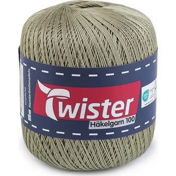 Příze Bavlněná příze háčkovací Häkelgarn 100 g - 8 (070) zelená šalvěj světlá