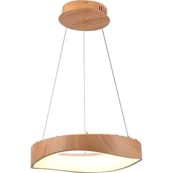 LED Lustr na lanku LED/18W/230V 3000K pr. 40 cm hnědá