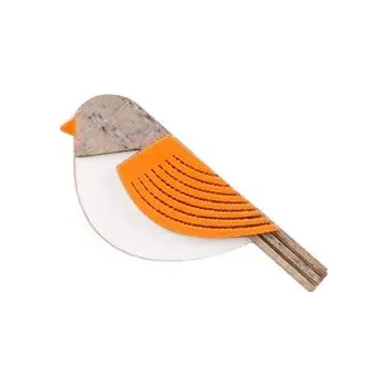 Brož Brož Orange Cutebird Brooch ze dřeva s praktickým zapínáním a možností výměny či vrácení do 30 dnů zdarma. - BR201
