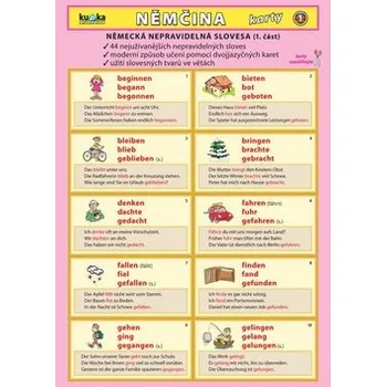 Cizí jazyk Němčina karty 1 - nepravidelná slovesa