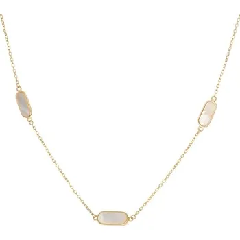 Náhrdelník Moderní dámský náhrdelník ze žlutého zlata s perletí 42-45 cm ZLNAH225F + DÁREK ZDARMA