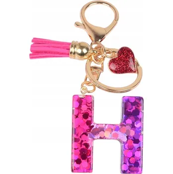 Klíčenka Abeceda - H/Růžová/Srdce KP-37978
