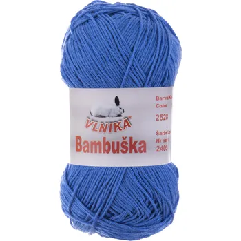 Příze Příze s bambusem a bavlnou Bambuška 50g - více barev Barva: Modrá
