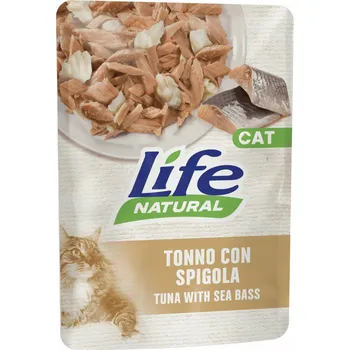 Krmivo pro kočku Pro Kočky Krmivo Life Cat s tuňákem a mořským vlkem, Kapsička 70g