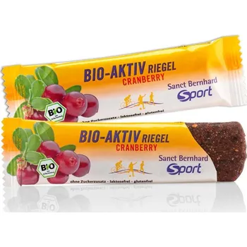 Přírodní produkt Sanct Bernhard BIO Aktiv tyčinka Brusinky 40 g