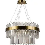 LED Stmívatelný křišťálový lustr na lanku LED/80W/230V + dálkové ovládání