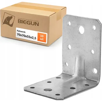 Úhloměr 10x TESAŘSKÝ ÚHELNÍK 70x70x55x2,5 SPOJOVACÍ PRVEK PRO DŘEVO