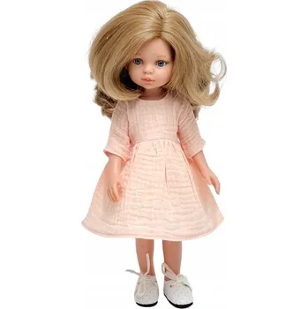 Doplněk pro panenku Oblečení pro panenku Paola Reina Amigas 32 cm - šaty mušelínové broskvové