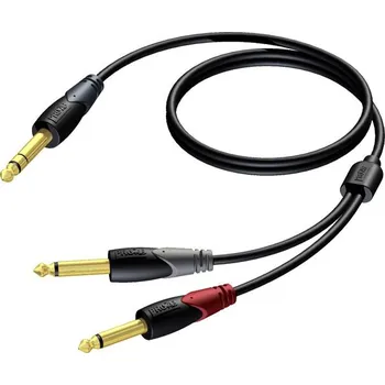 Audio kabel Procab CLA721/3 - Jack 6,3mm - 2x Jack 6,3 Mono - 3m