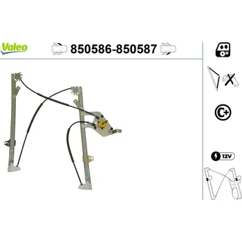 Stahovačka okna Zvedací zařízení oken VALEO 850586